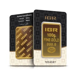 100g Gold Bar - 999,9 - Istanbul Gold Refinery