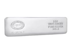 100 oz gegossener Silberbarren - 999 - Istanbul Gold Refinery