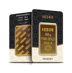 50g Gold Bar - 999,9 - Istanbul Gold Refinery